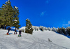 Ski touring in mountains above Jesenice, Slovenia.