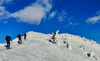 Ski touring in mountains above Jesenice, Slovenia.