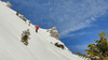 Ski touring in mountains above Gozd Martuljek, Slovenia. Beautiful views can been enjoyed from top of Trupejevo Poldne, Lepi vrh and Ojstri vrh mountains, located in backcountry above Gozd Martuljek, Slovenia.