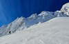 Ski touring in mountains above Ljubelj near Trzic, Slovenia.