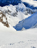 Ski touring in mountains above Ljubelj near Trzic, Slovenia.