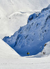 Ski touring in mountains above Ljubelj near Trzic, Slovenia.