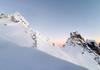 Ski touring in mountains above Ljubelj, Slovenia