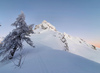 Ski touring in mountains above Ljubelj, Slovenia