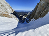 Ski touring in mountains above Ljubelj, Slovenia