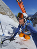 Ski touring in mountains above Ljubelj, Slovenia