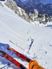 Ski touring in mountains above Ljubelj, Slovenia