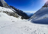 Ski touring to Stenar and mountains around Slovenias highest mountain Triglav.