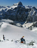 Ski touring to Stenar and mountains around Slovenias highest mountain Triglav.