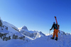 Ski touring to Stenar and mountains around Slovenias highest mountain Triglav.