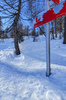 With early snow ski touring season in Julian Alps, Slovenia, started already in November. Skiers from were enjoying more then 70cm of fresh snow in perfect bluebird weather in mountains above Pokljuka, Slovenia, on 30th of November 2021.