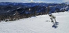 With early snow ski touring season in Julian Alps, Slovenia, started already in November. Skiers from were enjoying more then 70cm of fresh snow in perfect bluebird weather in mountains above Pokljuka, Slovenia, on 30th of November 2021.