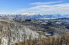 With early snow ski touring season in Julian Alps, Slovenia, started already in November. Skiers from were enjoying more then 70cm of fresh snow in perfect bluebird weather in mountains above Pokljuka, Slovenia, on 30th of November 2021.