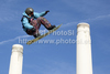 A snowboarder takes part in a training session prior to competing in the FIS Snowboard Big Air World Cup at the London Freeze Festival at Battersea Power Station, London.
