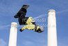 Roope TONTERI FIN takes part in a training session prior to competing in the FIS Snowboard Big Air World Cup at the London Freeze Festival at Battersea Power Station, London.
