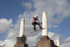 Pim STIGTER NED takes to the air during the qualification round prior of the FIS Snowboard Big Air World Cup at the London Freeze Festival at Battersea Power Station, London.
