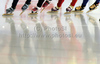 Speed skaters during World short track speed skating team World championships, which was held on 20th of March 2011 in Warszawa, Poland.

