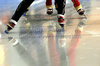 Speed skaters during World short track speed skating team World championships, which was held on 20th of March 2011 in Warszawa, Poland.

