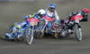 Tomasz Gollob (POL), Emil Sayfutdinov (RUS) and Damian Balinski (POL) during European GP Speedway Grand Prix 2011 race in Leszno, Poland. European GP Speedway Grand Prix was held on Saturday, 30th of April 2011 in Leszno, Poland.
