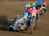 Tomasz Gollob (POL) and Chris Holder (AUS) during European GP Speedway Grand Prix 2011 race in Leszno, Poland. European GP Speedway Grand Prix was held on Saturday, 30th of April 2011 in Leszno, Poland.
