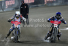 Jaroslaw Hampel (POL) and Greg Hancock (USA) during European GP Speedway Grand Prix 2011 race in Leszno, Poland. European GP Speedway Grand Prix was held on Saturday, 30th of April 2011 in Leszno, Poland.
