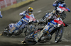 Jaroslaw Hampel (POL) and Emil Sayfutdinov (RUS) during European GP Speedway Grand Prix 2011 race in Leszno, Poland. European GP Speedway Grand Prix was held on Saturday, 30th of April 2011 in Leszno, Poland.

