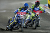 Tomasz Gollob (POL) and Kenneth Bjerre (DEN) during European GP Speedway Grand Prix 2011 race in Leszno, Poland. European GP Speedway Grand Prix was held on Saturday, 30th of April 2011 in Leszno, Poland.
