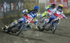 Tomasz Gollob (POL), Nicki Pedersen (DEN) and Kenneth Bjerre (DEN) during European GP Speedway Grand Prix 2011 race in Leszno, Poland. European GP Speedway Grand Prix was held on Saturday, 30th of April 2011 in Leszno, Poland.

