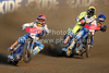Emil Sayfutdinov (RUS), Jaroslaw Hampel (POL) and Kenneth Bjerre (DEN) during European GP Speedway Grand Prix 2011 race in Leszno, Poland. European GP Speedway Grand Prix was held on Saturday, 30th of April 2011 in Leszno, Poland.
