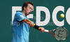 Philipp Kohlschreiber (GER)in action during the first round match between Philipp Kohlschreiber (GER) and T. Bellucci (BRA) Kohlschreiber won the match at the ATP Monte Carlo Masters tennis tournament held in the Monte Carlo Country Club, Monaco, between from the 12th to the 18th April.
