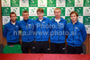 Kim Tilikainen, Jarkko Nieminen, Harri Heliovaara, Timo Nieminen and Micke Kontinen during press conference and team presentation before tennis Davis Cup match between Slovenia and Finland. Press conference and team presentation was held in Tivoli Arena in Ljubljana, Slovenia, on Tuesday, 1st of March 2011.
