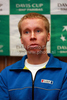 Timo Nieminen during press conference and team presentation before tennis Davis Cup match between Slovenia and Finland. Press conference and team presentation was held in Tivoli Arena in Ljubljana, Slovenia, on Tuesday, 1st of March 2011.
