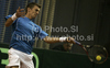 Jarkko Nieminen during match of Davis Cup between Slovenia and Finland. Match between Jarkko Nieminen of Finland and Gregor Zemlja of Slovenia was held in Tivoli Arena in Ljubljana, Slovenia, on Friday, 4th of March 2011.
