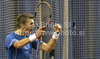 Jarkko Nieminen of Finland celebrates victory in match of Davis Cup between Slovenia and Finland. Match between Jarkko Nieminen of Finland and Gregor Zemlja of Slovenia was held in Tivoli Arena in Ljubljana, Slovenia, on Friday, 4th of March 2011.
