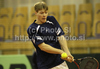 Harri Heliovaara of Finland during match of Davis Cup between Slovenia and Finland. Match between Harri Heliovaara of Finland and Blaz Kavcic of Slovenia was held in Tivoli Arena in Ljubljana, Slovenia, on Friday, 4th of March 2011.

