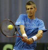 Jarkko Nieminen of Finland during match of Davis Cup between Slovenia and Finland. Match between Jarkko Nieminen of Finland and Gregor Zemlja of Slovenia was held in Tivoli Arena in Ljubljana, Slovenia, on Friday, 4th of March 2011.
