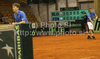 Jarkko Nieminen of Finland (R) and Harri Heliovaara of Finland (L) during doubles match of Davis Cup between Slovenia and Finland. Match between Jarkko Nieminen and Harri Heliovaara of Finland, and Gregor Zemlja, and Luka Gregorc of Slovenia was held in Tivoli Arena in Ljubljana, Slovenia, on Saturday, 5th of March 2011.
