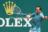 Jarkko Nieminen (FIN) in action during the first round match between Radek Stepanek (CZE) and Jarkko Nieminen (FIN) at the ATP Monte Carlo Masters tennis tournament held in the Monte Carlo Country Club, Monaco.
