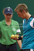 Jarkko Nieminen (FIN) in action during the second round match between Rafael Nadal (ESP) and Jarkko Nieminen (FIN)  at the ATP Monte Carlo Masters tennis tournament held in the Monte Carlo Country Club, Monaco..
