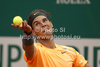 Rafael Nadal (ESP) in action during the second round match between Rafael Nadal (ESP) and Jarkko Nieminen (FIN)  at the ATP Monte Carlo Masters tennis tournament held in the Monte Carlo Country Club, Monaco..

