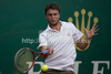 Gilles Simon (FRA) in action during the second round match between Gilles Simon (FRA) and Frederico Gil (POR)  at the ATP Monte Carlo Masters tennis tournament held in the Monte Carlo Country Club, Monaco..
