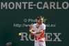 Alexandr Dolgopolov (UKR)  in action during the second round match between Bernard Tomic (AUS) and Alexandr Dolgopolov (UKR)  at the ATP Monte Carlo Masters tennis tournament held in the Monte Carlo Country Club, Monaco..

