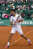 Novak Djokovic (SRB) in action during the second round match between Novak Djokovic (SRB) and Andreas Seppi (ITA)  at the ATP Monte Carlo Masters tennis tournament held in the Monte Carlo Country Club, Monaco..
