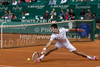 Novak Djokovic (SRB) in action during the second round match between Novak Djokovic (SRB) and Andreas Seppi (ITA)  at the ATP Monte Carlo Masters tennis tournament held in the Monte Carlo Country Club, Monaco..
