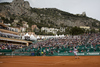 Novak Djokovic (SRB) in action during the second round match between Novak Djokovic (SRB) and Andreas Seppi (ITA)  at the ATP Monte Carlo Masters tennis tournament held in the Monte Carlo Country Club, Monaco..
