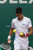 Novak Djokovic (SRB) in action during the second round match between Novak Djokovic (SRB) and Andreas Seppi (ITA)  at the ATP Monte Carlo Masters tennis tournament held in the Monte Carlo Country Club, Monaco..
