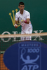 Novak Djokovic (SRB) in action during the second round match between Novak Djokovic (SRB) and Andreas Seppi (ITA)  at the ATP Monte Carlo Masters tennis tournament held in the Monte Carlo Country Club, Monaco..
