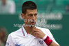 Novak Djokovic (SRB) in action during the second round match between Novak Djokovic (SRB) and Andreas Seppi (ITA)  at the ATP Monte Carlo Masters tennis tournament held in the Monte Carlo Country Club, Monaco..
