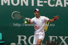 Novak Djokovic (SRB) in action during the second round match between Novak Djokovic (SRB) and Andreas Seppi (ITA)  at the ATP Monte Carlo Masters tennis tournament held in the Monte Carlo Country Club, Monaco..
