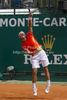 Jurgen Melzer (AUT) in action during the second round match between Julien Benneteau (FRA) and Jurgen Melzer (AUT)  at the ATP Monte Carlo Masters tennis tournament held in the Monte Carlo Country Club, Monaco..

